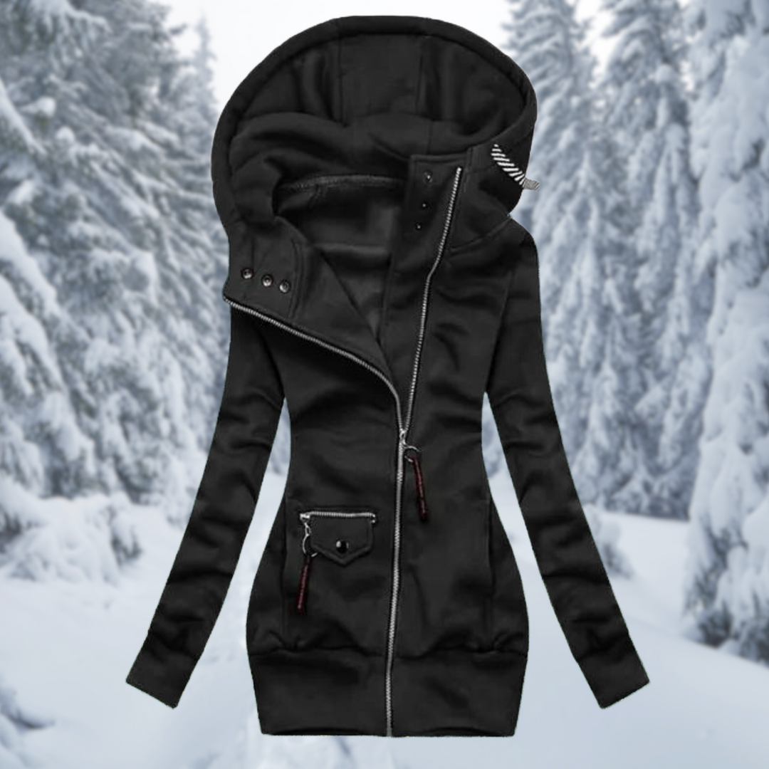 Stylish Waterproof Women's Mid Jacket - Aurora-Black-S-State of Style