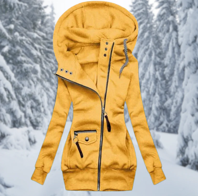 Stylish Waterproof Women's Mid Jacket - Aurora-Yellow-S-State of Style