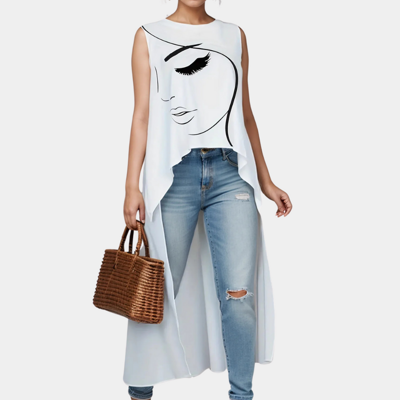 Stylish White Top for Ladies - Mira-XS-State of Style