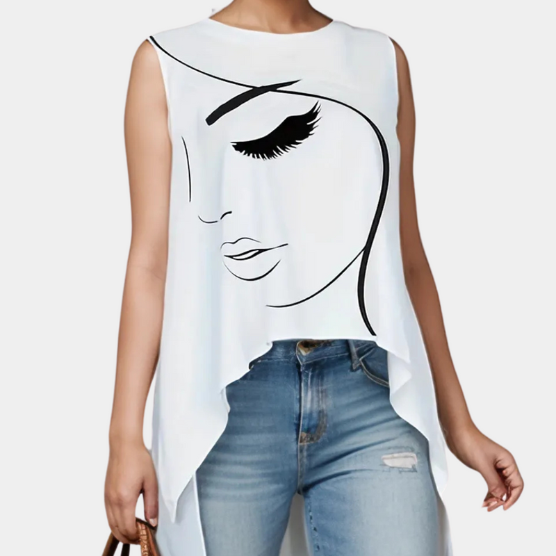 Stylish White Top for Ladies - Mira-XS-State of Style