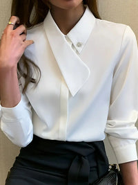 Stylish White Women's Blouse - Emilia-S-State of Style