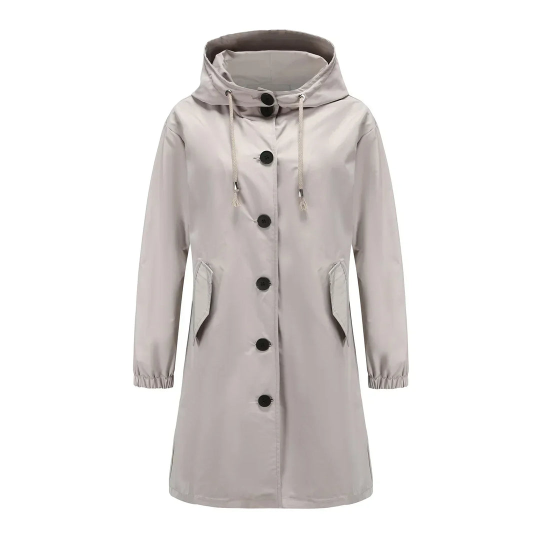 Stylish Windproof Trench Coat - Livia-Grey-S-State of Style