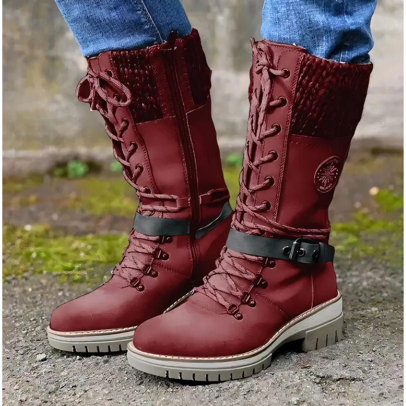 Stylish Winter Boots for Women - Livia-Red-4.5-State of Style