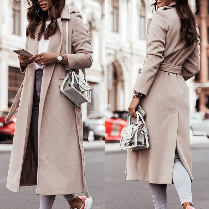 Stylish Winter Coat | Long and Warm Women's Jacket-White-S-State of Style