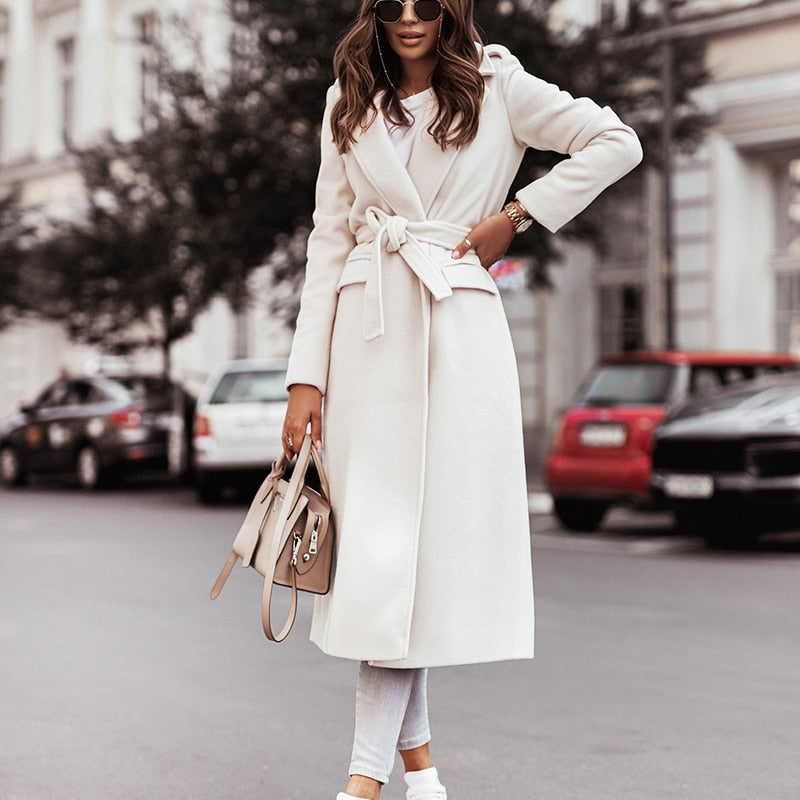 Stylish Winter Coat | Long and Warm Women's Jacket-White-S-State of Style