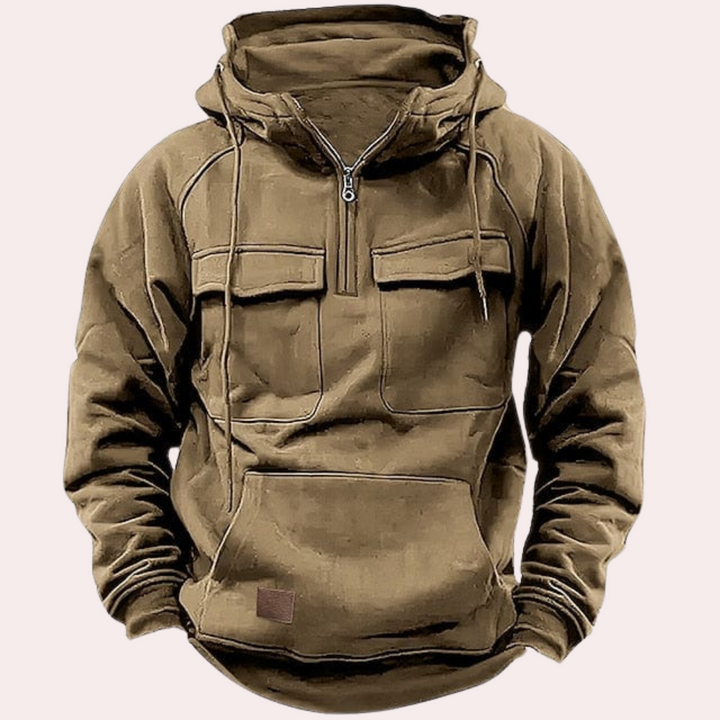 Stylish Winter Hoodie for Men - Finn-Khaki-S-State of Style