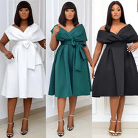 Stylish women's A-line mini dress with short sleeves – Naila-White-S-State of Style
