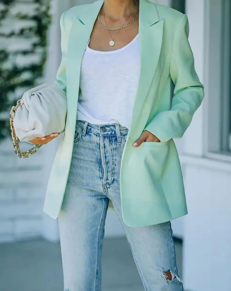 Stylish Women's Blazer - Emilia-Green-S-State of Style