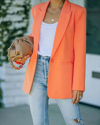 Stylish Women's Blazer - Emilia-Orange-S-State of Style
