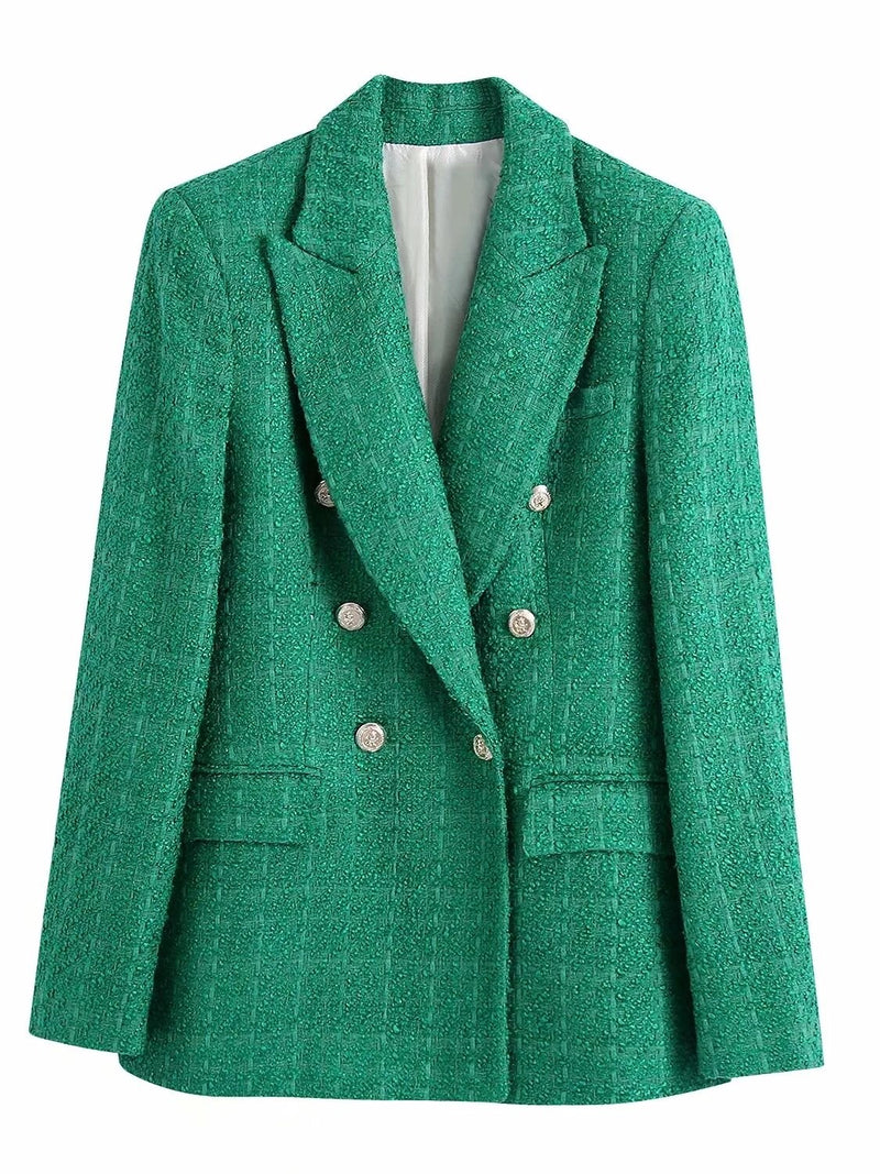 Stylish Women's Blazer | Femke's Jacket-Green-XS-State of Style