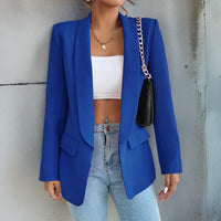 Stylish Women's Blazer in Polyester-Cotton - SophieBlaze-Blue-S-State of Style