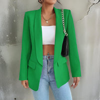 Stylish Women's Blazer in Polyester-Cotton - SophieBlaze-Green-S-State of Style