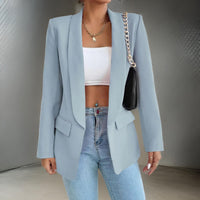 Stylish Women's Blazer in Polyester-Cotton - SophieBlaze-Light Blue-S-State of Style