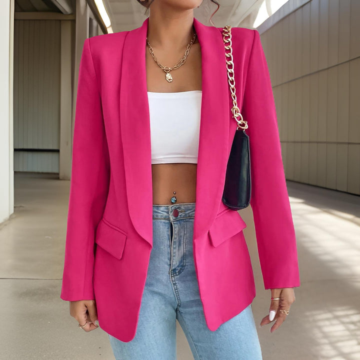 Stylish Women's Blazer in Polyester-Cotton - SophieBlaze-Pink-S-State of Style
