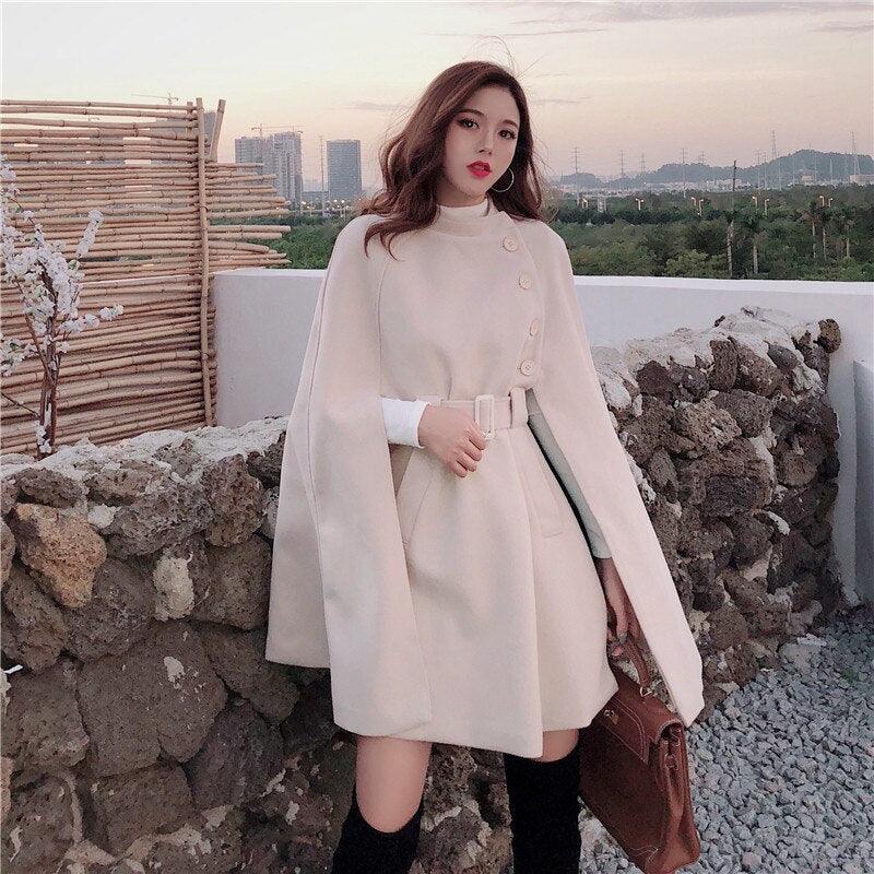 Stylish Women’s Cape Jacket | Alisha’s Jacket-Black-One Size-State of Style