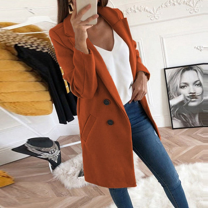 Stylish Women's Coat - Mila-Dark Orange-S-State of Style