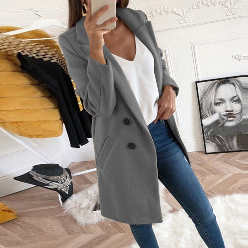 Stylish Women's Coat - Mila-Grey-S-State of Style