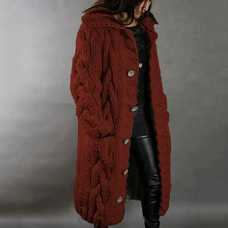 STYLISH WOMEN'S COAT WITH MODERN DESIGN-Red-S-State of Style