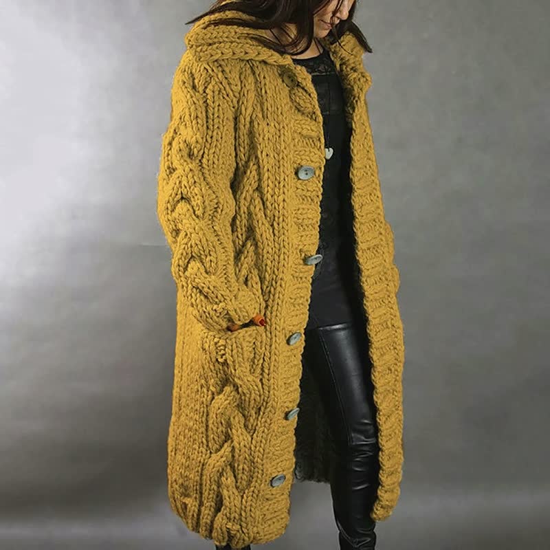 STYLISH WOMEN'S COAT WITH MODERN DESIGN-Yellow-S-State of Style