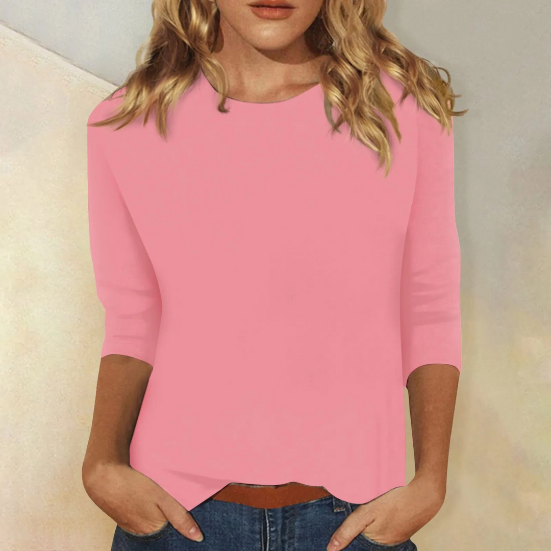 Stylish Women's Long Sleeve Shirt - Ava-Pink-S-State of Style