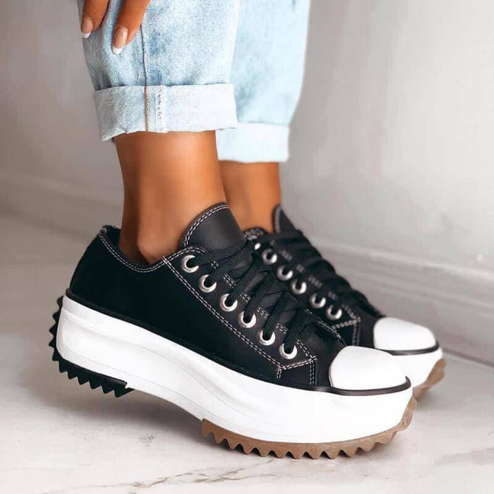 Stylish Women's Platform Sneakers – Arlette-Black-5-State of Style