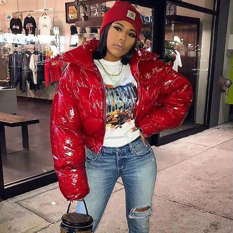 Stylish Women's Puffer Jacket | Warm Bomber Coat-Neon Green-S-State of Style