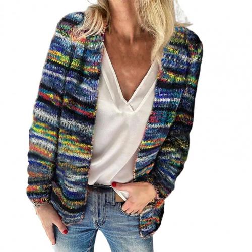 Stylish Women's Rainbow Cardigan - Eliza-Blue-S-State of Style