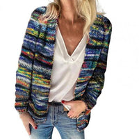 Stylish Women's Rainbow Cardigan - Eliza-Blue-S-State of Style