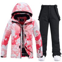 Stylish Women's Ski Suit - Aurora-Pink/Black-XS-State of Style