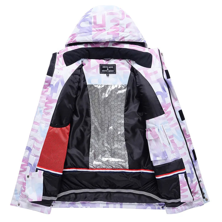 Stylish Women's Ski Suit - Aurora-Purple/Black-XS-State of Style