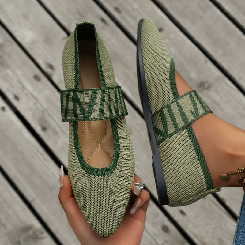 Stylish women's summer shoes with a pointed toe - Lina-3.5-Green-State of Style