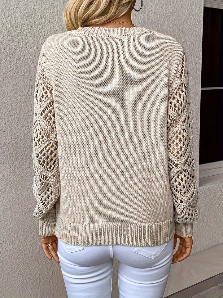 Stylish Women's Sweater - Elisa-Beige-S-State of Style