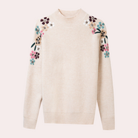 Stylish Women's Sweater with Floral Print - Isabeau-Red-XS-State of Style