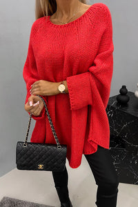 Stylish Women's Sweater with Round Neck - Isabelle-Red-S-State of Style