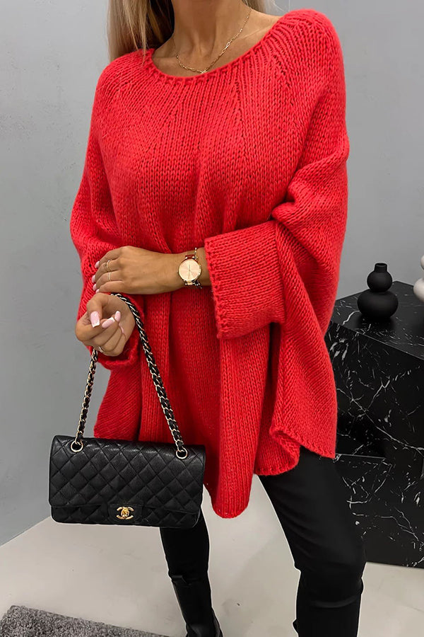 Stylish Women's Sweater with Round Neck - Isabelle-Red-S-State of Style