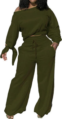 Stylish Women's Sweatsuit - Lola-Army Green-S-State of Style