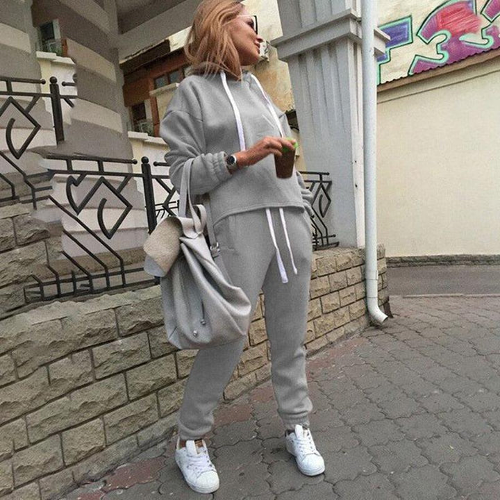 Stylish Women's Tracksuit | Comfortable & Trendy Activewear-Gray-S-State of Style
