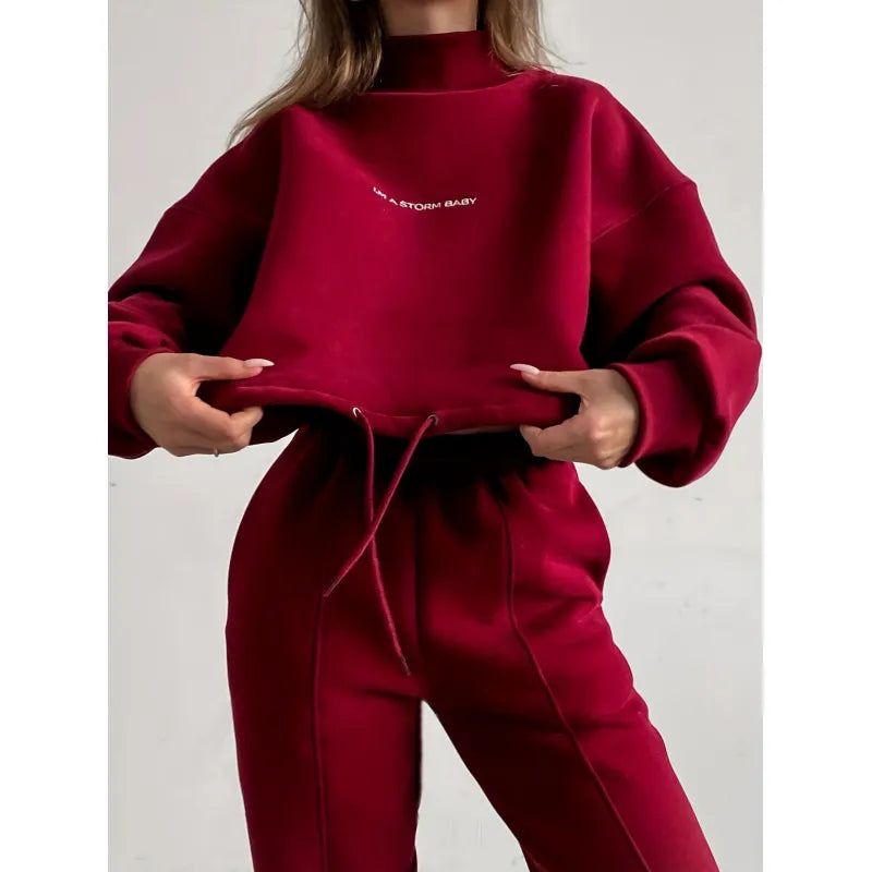 Stylish Women's Tracksuit - Jade-Red-XS-State of Style