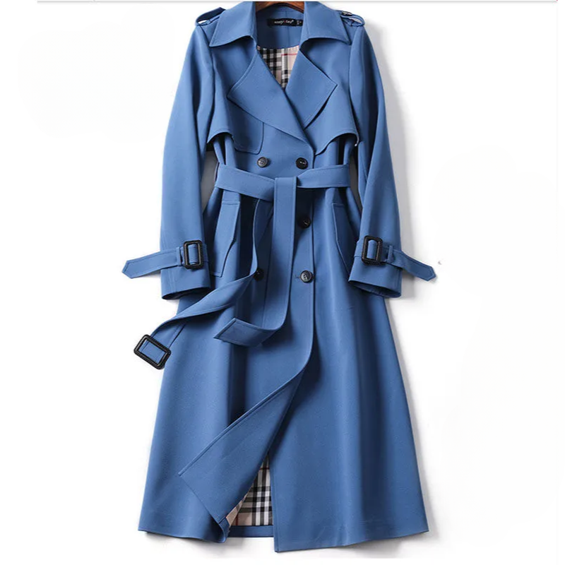 Stylish Women's Trench Coat - Astra-Light Blue-S-State of Style