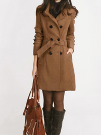 Stylish Women's Trench Coat | Comfortable & Versatile-Brown-M-State of Style