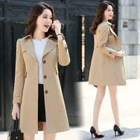 Stylish Women's Trench Coat | Versatile & Comfortable-Khaki-M-State of Style