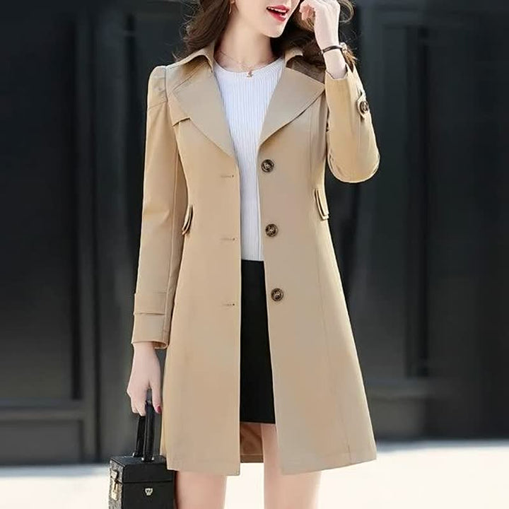 Stylish Women's Trench Coat | Versatile & Comfortable-Khaki-M-State of Style