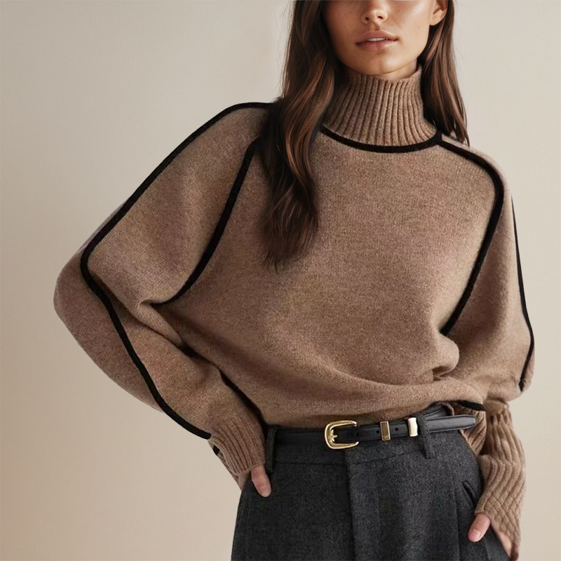 Stylish Women's Turtleneck - Clara-Brown-S-State of Style