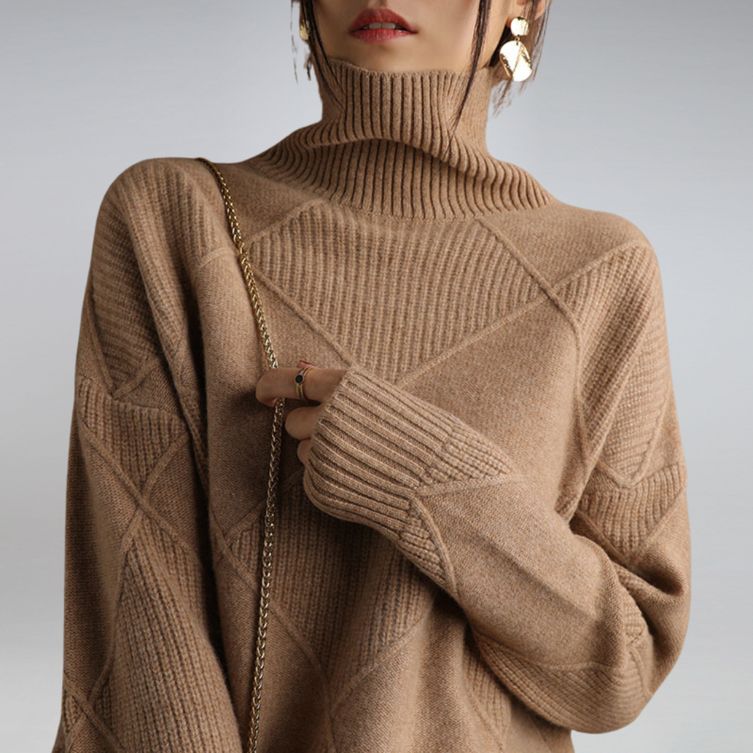 Stylish Women's Turtleneck - Isabella-Beige-S-State of Style