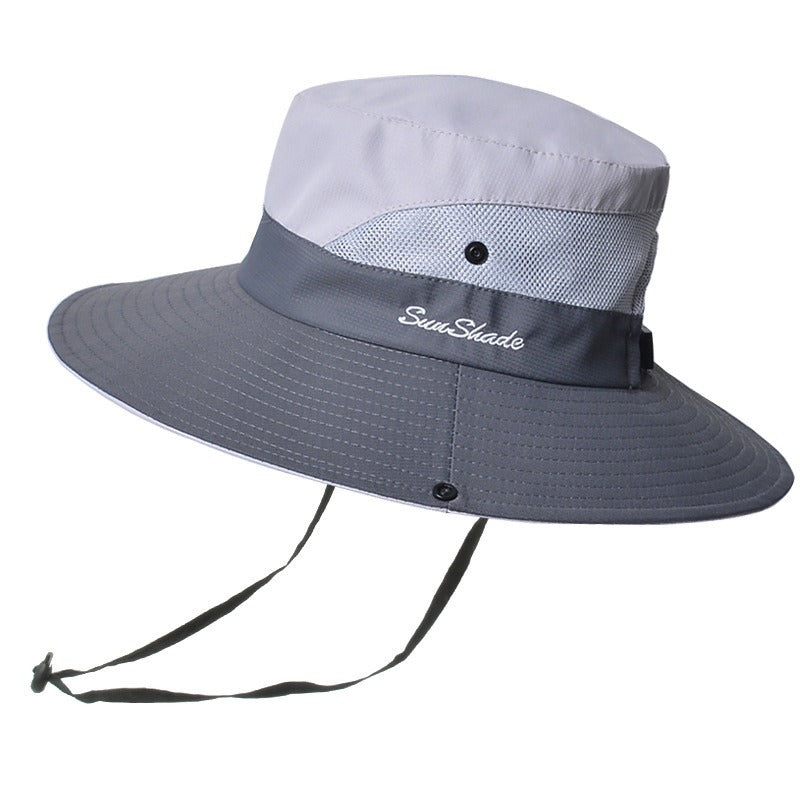 Stylish women's UV protection sun hat with a wide brim – Livia-Gray-State of Style