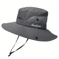 Stylish women's UV protection sun hat with a wide brim – Livia-Pure Grey-State of Style