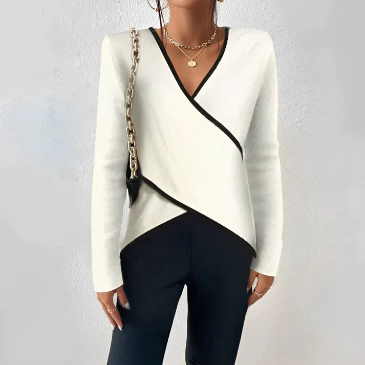 Stylish Women's V-Neck Top - Mara-S-State of Style