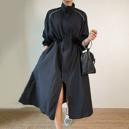 Stylish Women's Windbreaker Jacket | Waterproof and Lightweight-Black-One Size-State of Style