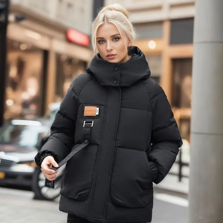 Stylish Women's Winter Coat - Mariette-Black-S-State of Style