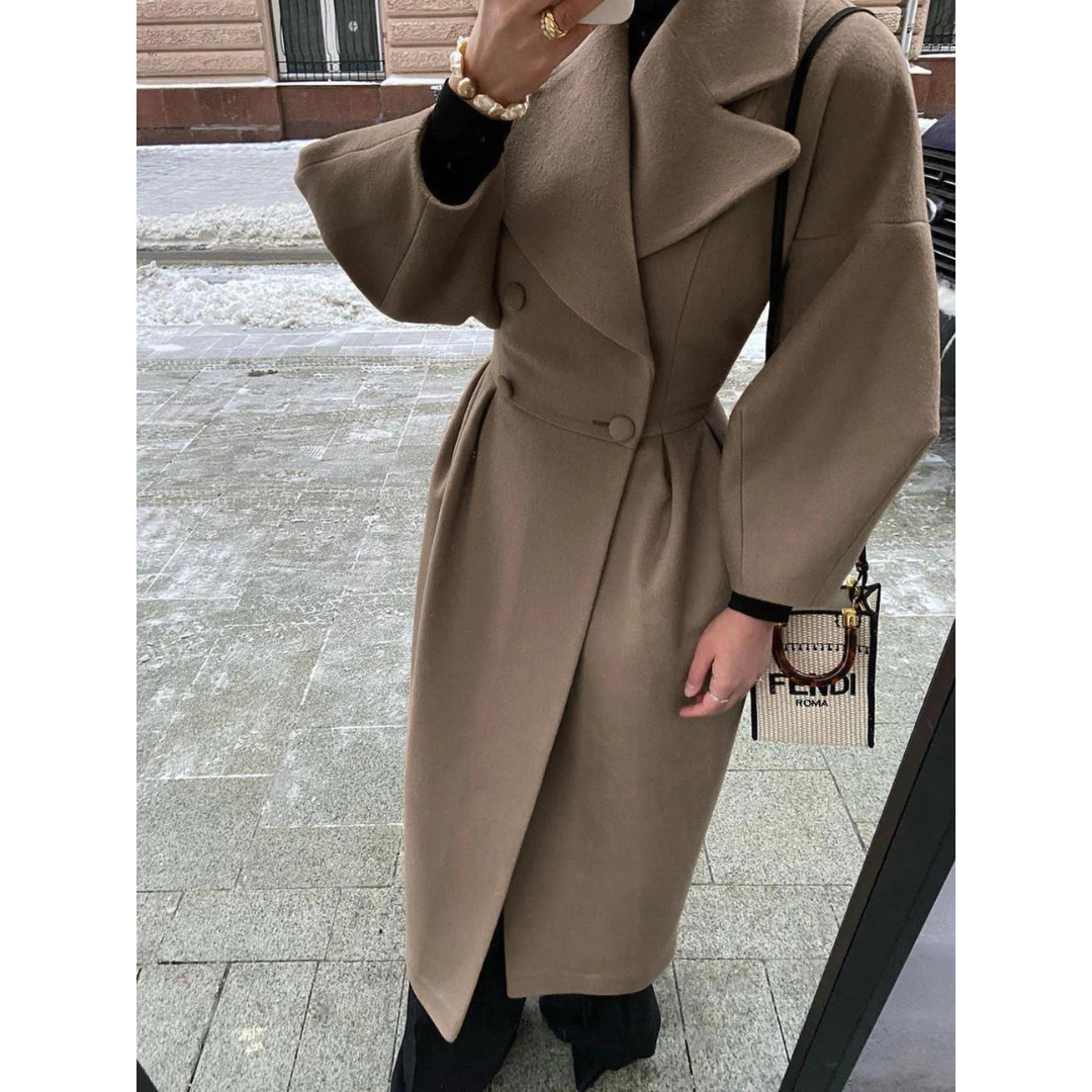 Stylish Women's Winter Coat - Victoria-Khaki-S-State of Style